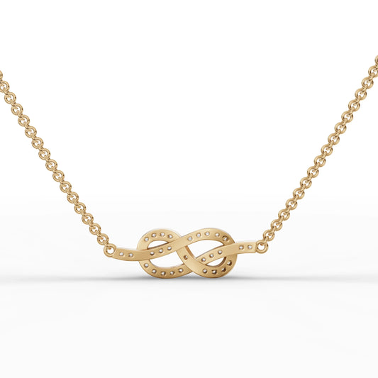 0.18CT Round Lab Diamond Infinity Chain Pendant