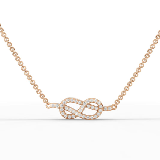 0.18CT Round Lab Diamond Infinity Chain Pendant