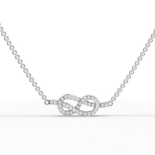 0.18CT Round Lab Diamond Infinity Chain Pendant