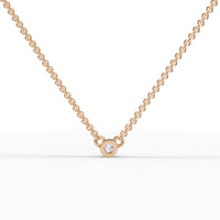 0.1CT Round Lab Diamond Bezel Set Solitaire Pendant