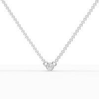 0.1CT Round Lab Diamond Bezel Set Solitaire Pendant