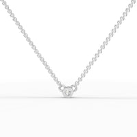 0.1CT Round Lab Diamond Bezel Set Solitaire Pendant