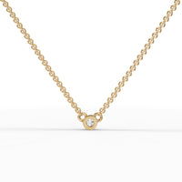 0.1CT Round Lab Diamond Bezel Set Solitaire Pendant
