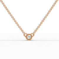 0.1CT Round Lab Diamond Solitaire Pendant