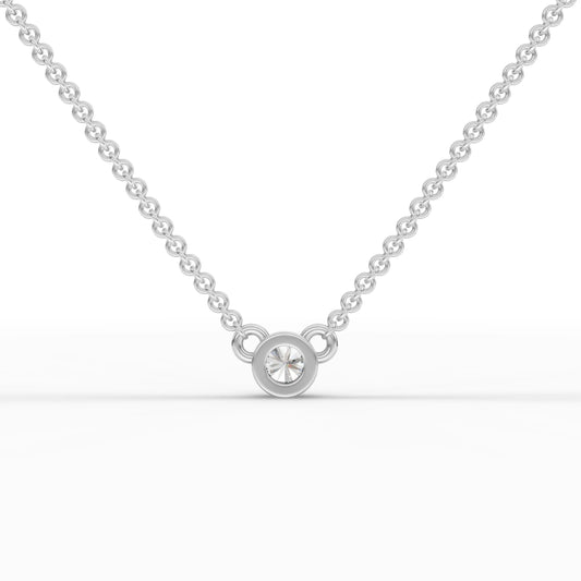 0.1CT Round Lab Diamond Solitaire Pendant