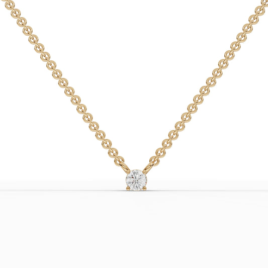 0.1CT Round Lab Diamond Solitaire Pendant
