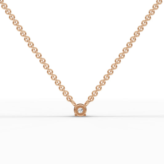 0.1CT Round Lab Diamond Solitaire Pendant