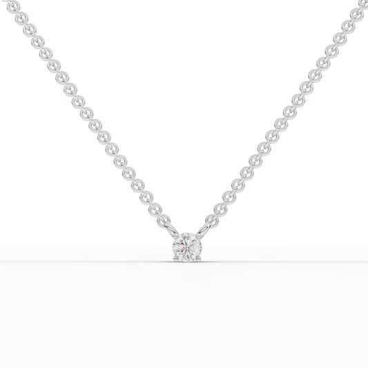 0.1CT Round Lab Diamond Solitaire Pendant