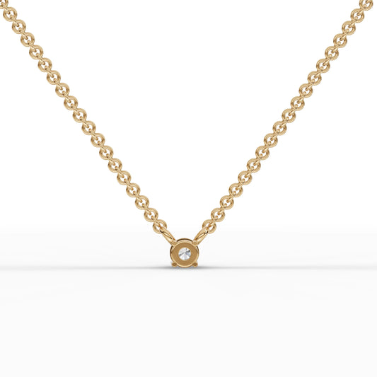 0.1CT Round Lab Diamond Solitaire Pendant