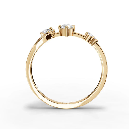 0.21CT Aries Zodiac Round Lab Diamond Ring