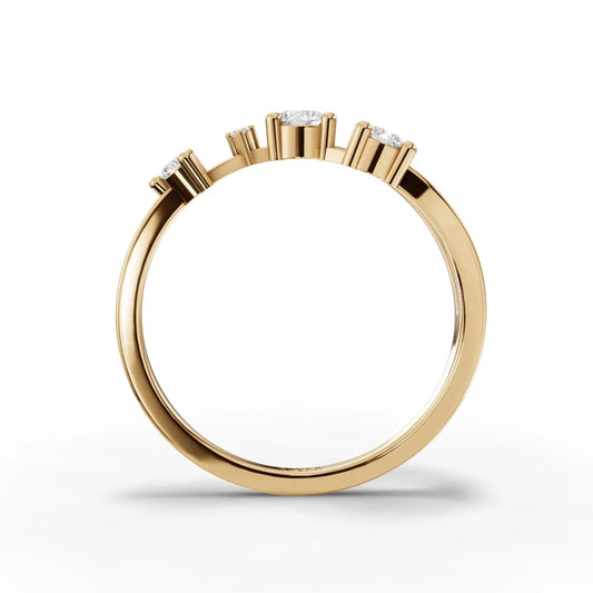 0.22CT Cancer Zodiac Round Lab Diamond Ring