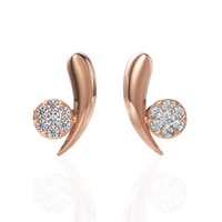 0.23CT Round Lab Diamond Twirl Earrings
