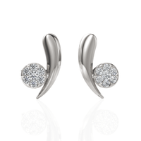 0.23CT Round Lab Diamond Twirl Earrings