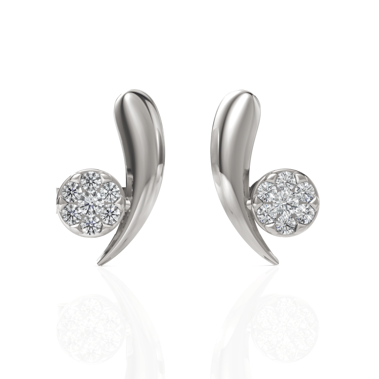 0.23CT Round Lab Diamond Twirl Earrings