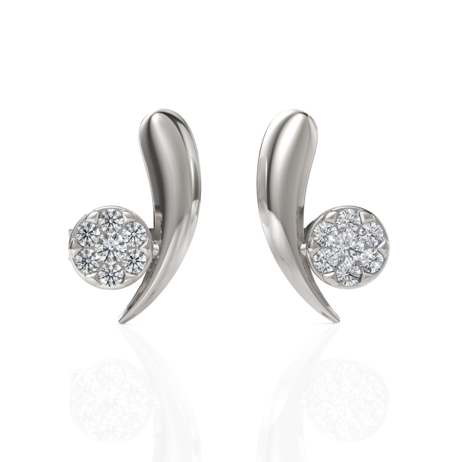0.23CT Round Lab Diamond Twirl Earrings