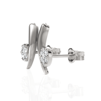 0.23CT Round Lab Diamond Twirl Earrings