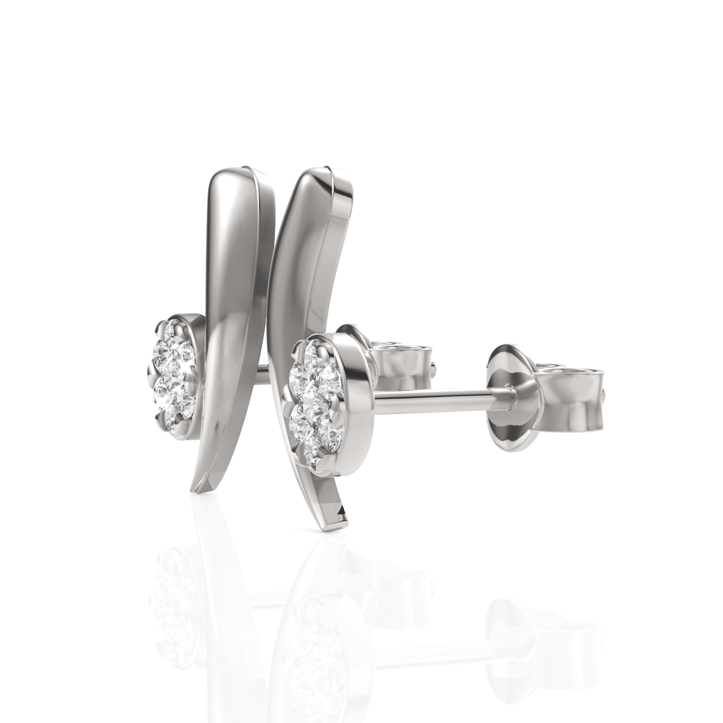 0.23CT Round Lab Diamond Twirl Earrings