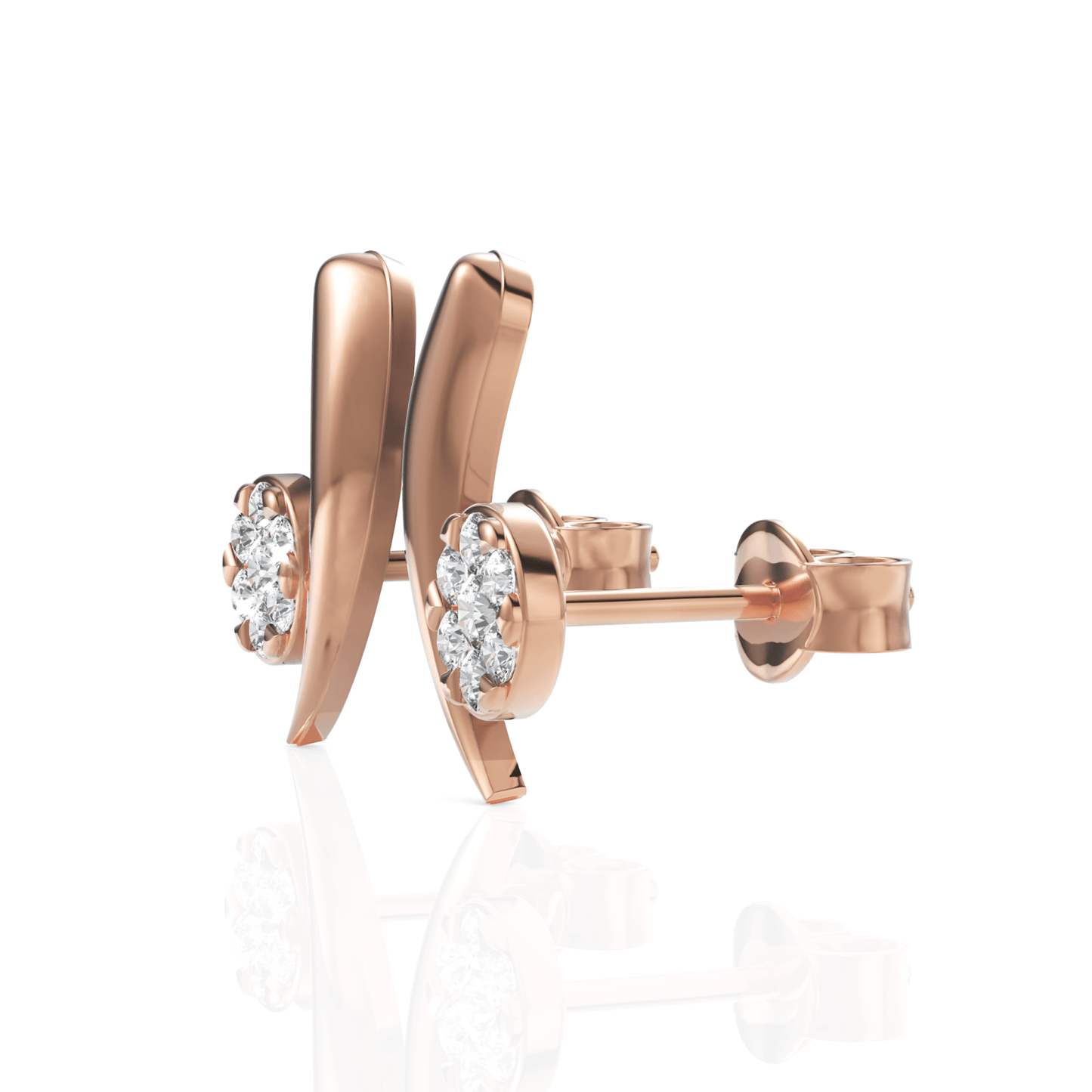 0.23CT Round Lab Diamond Twirl Earrings