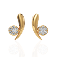 0.23CT Round Lab Diamond Twirl Earrings