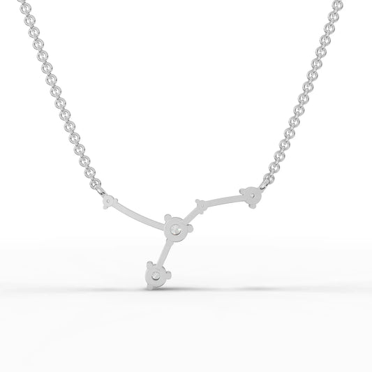 0.24CT Cancer Zodiac Round Lab Diamond Chain Pendant