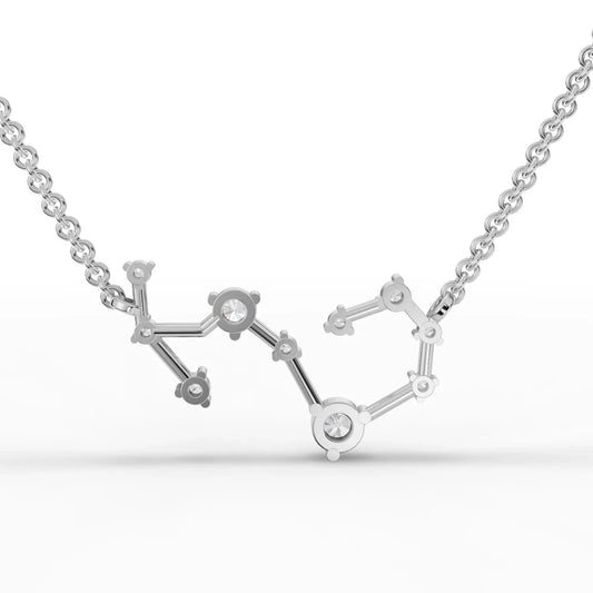 0.25CT Scorpio Zodiac Round Lab Diamond Chain Pendant