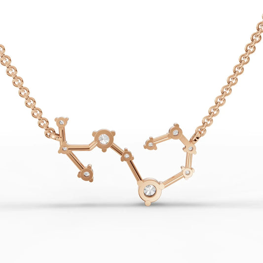 0.25CT Scorpio Zodiac Round Lab Diamond Chain Pendant