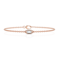 0.29CT Emerald Lab Diamond Solitaire Bracelet