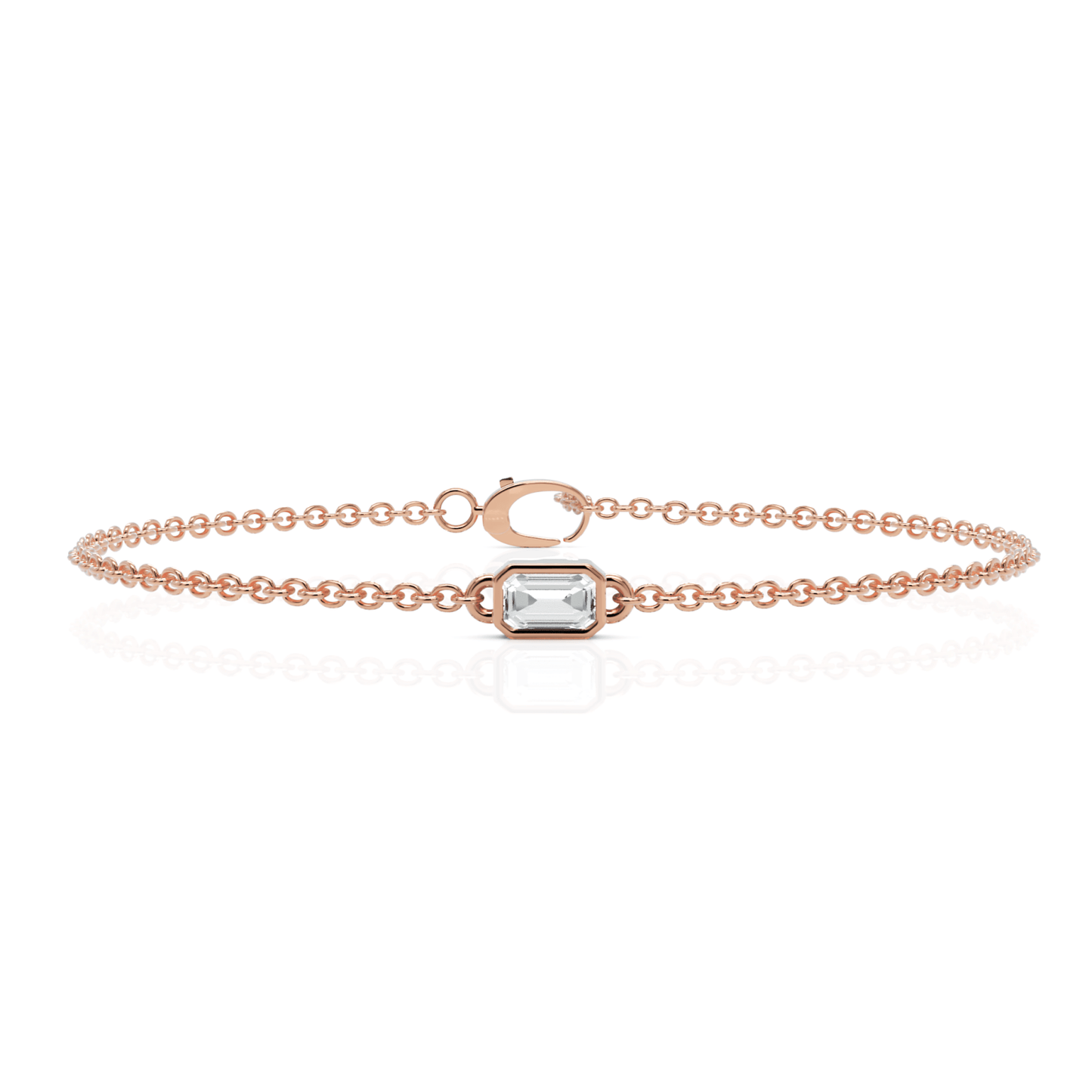 0.29CT Emerald Lab Diamond Solitaire Bracelet