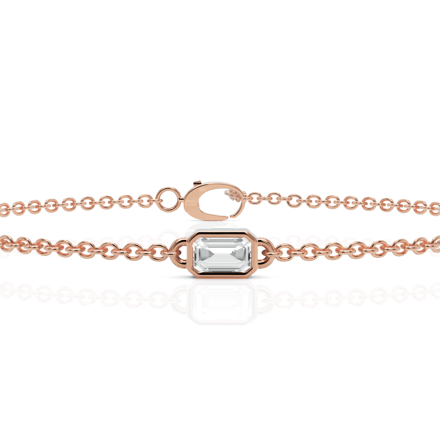 0.29CT Emerald Lab Diamond Solitaire Bracelet