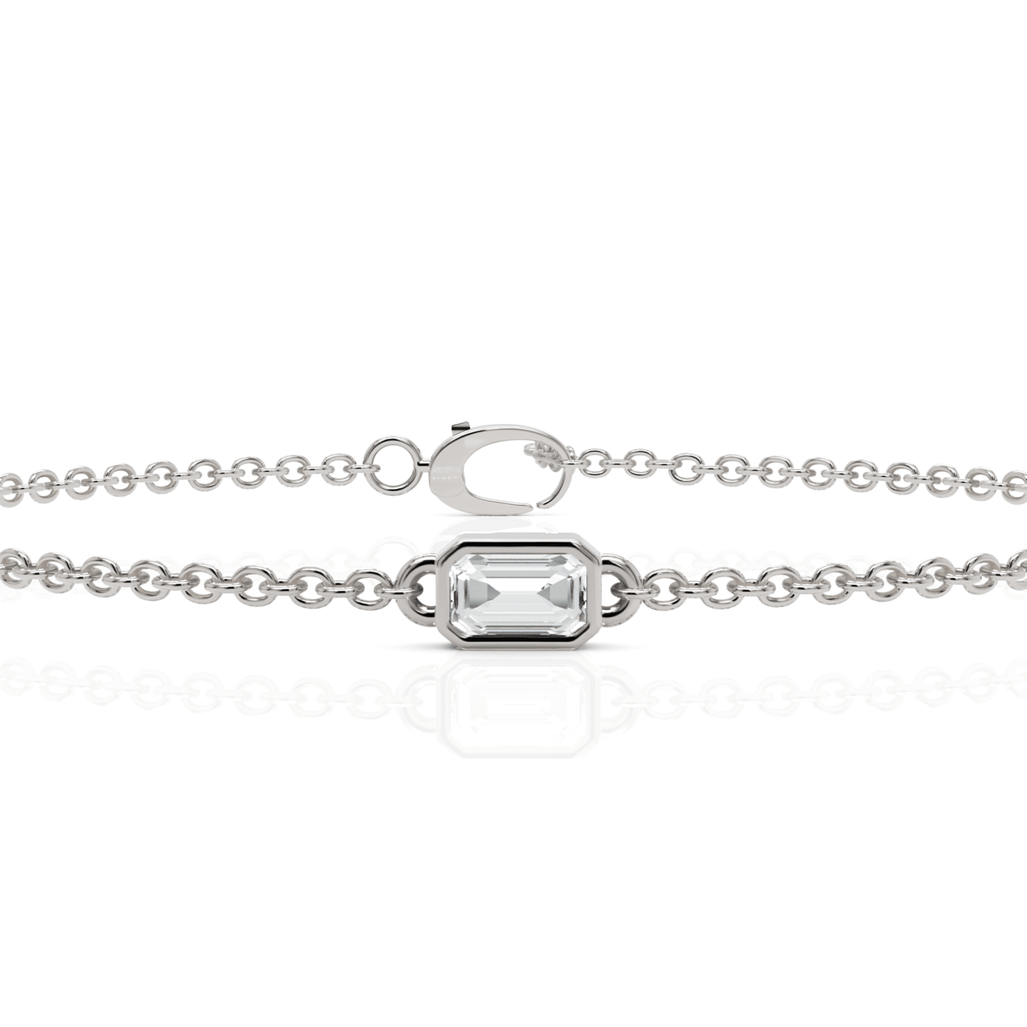 0.29CT Emerald Lab Diamond Solitaire Bracelet