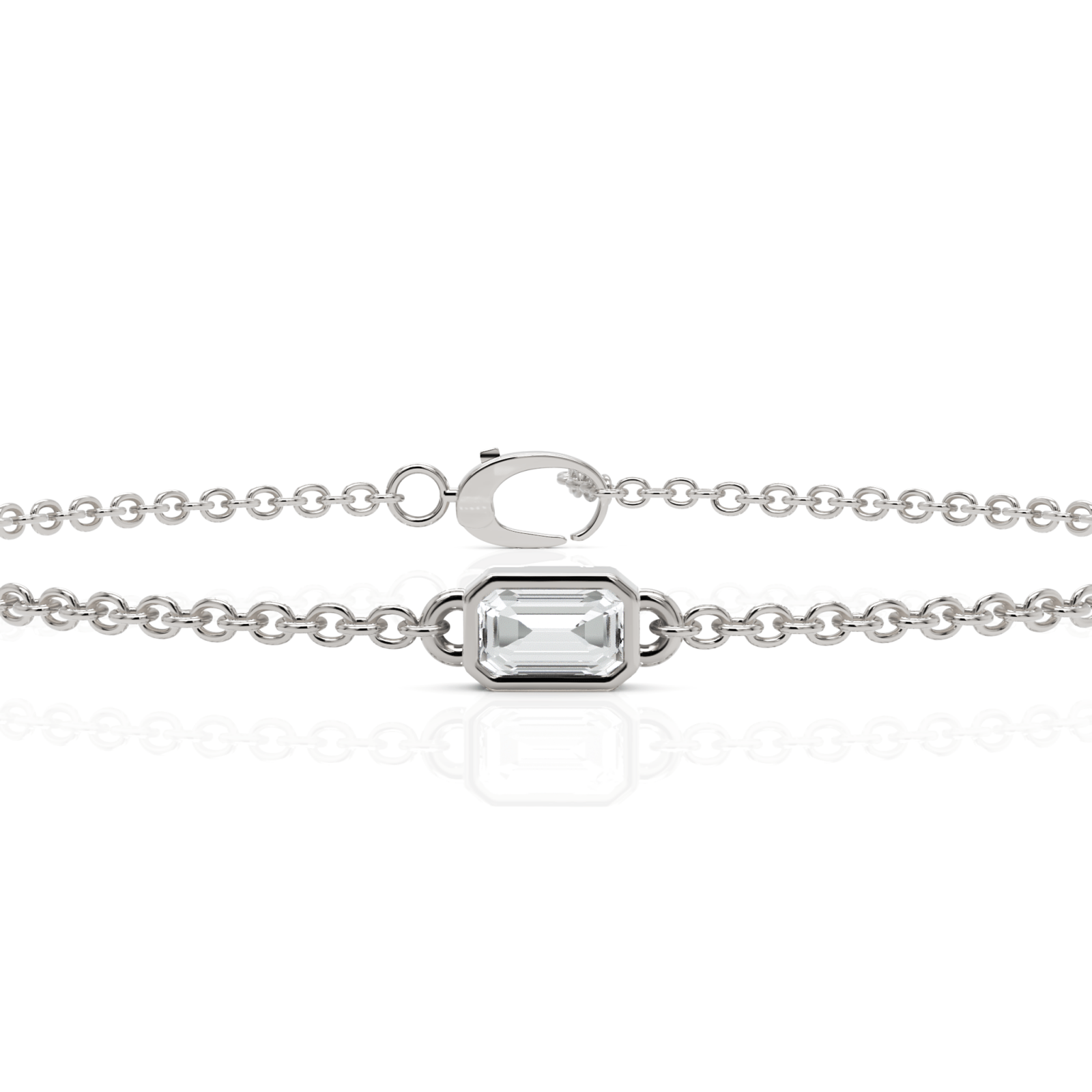 0.29CT Emerald Lab Diamond Solitaire Bracelet