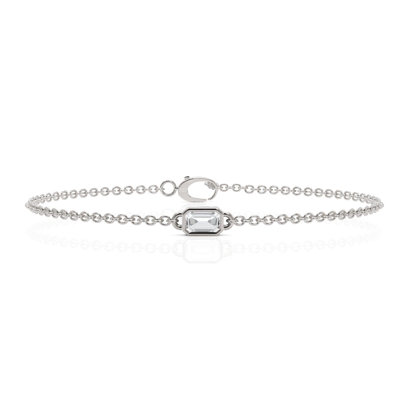 0.29CT Emerald Lab Diamond Solitaire Bracelet