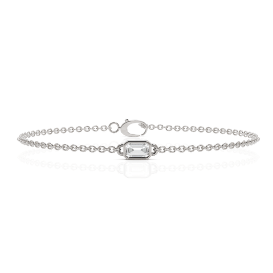 0.29CT Emerald Lab Diamond Solitaire Bracelet