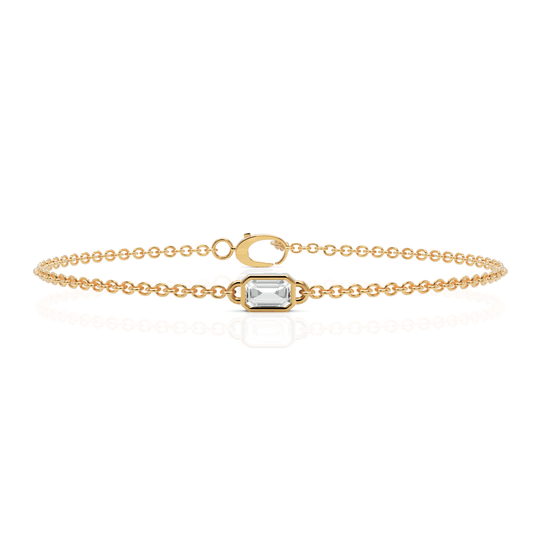 0.29CT Emerald Lab Diamond Solitaire Bracelet