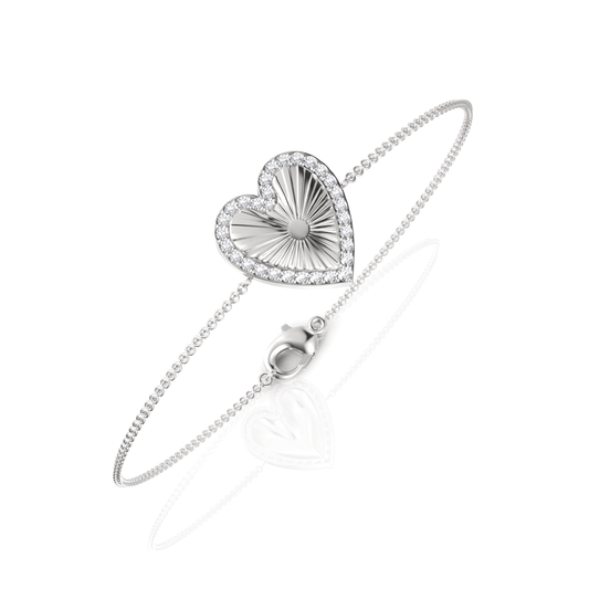 0.29CT Round Lab Diamond Heart Bracelet