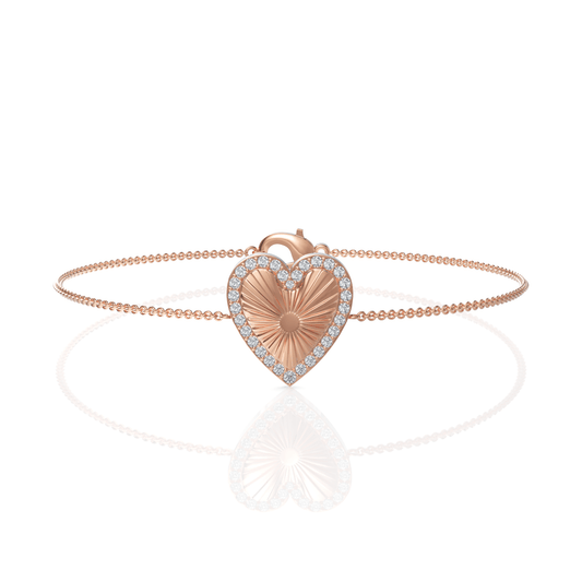 0.29CT Round Lab Diamond Heart Bracelet
