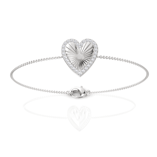 0.29CT Round Lab Diamond Heart Bracelet