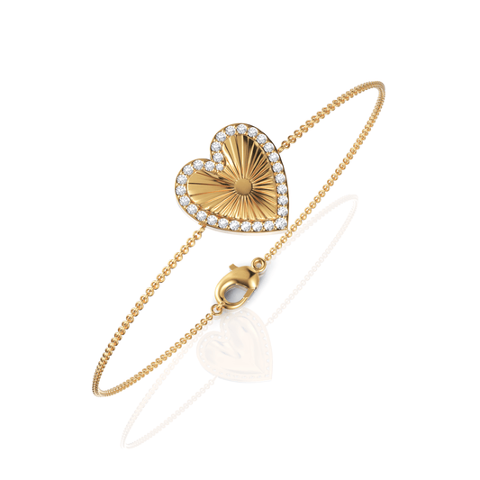 0.29CT Round Lab Diamond Heart Bracelet