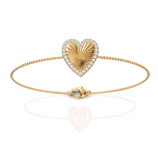 0.29CT Round Lab Diamond Heart Bracelet