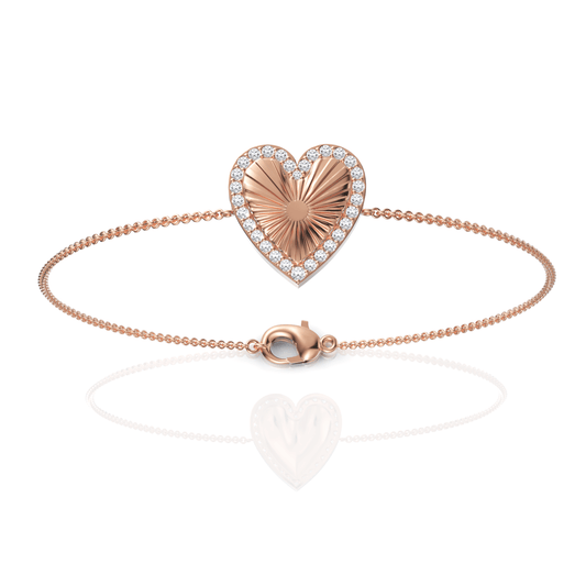 0.29CT Round Lab Diamond Heart Bracelet