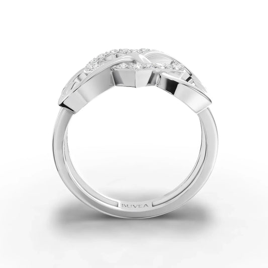 0.29CT Round Lab Diamond Heart Infinity Premium Fashion Ring