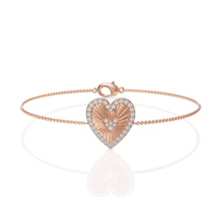0.34CT Round Lab Diamond Heart Everyday Bracelet