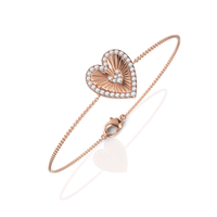 0.34CT Round Lab Diamond Heart Everyday Bracelet