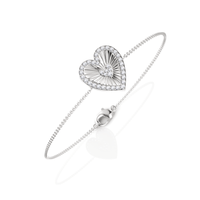 0.34CT Round Lab Diamond Heart Everyday Bracelet