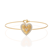 0.34CT Round Lab Diamond Heart Everyday Bracelet