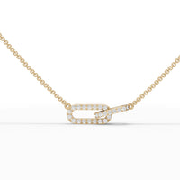 0.34CT Round Lab Diamond Interlocking Loop Chain Pendant