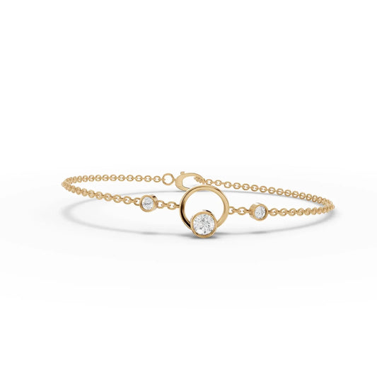 0.37CT Round Lab Diamond Celestial Circle Bracelet