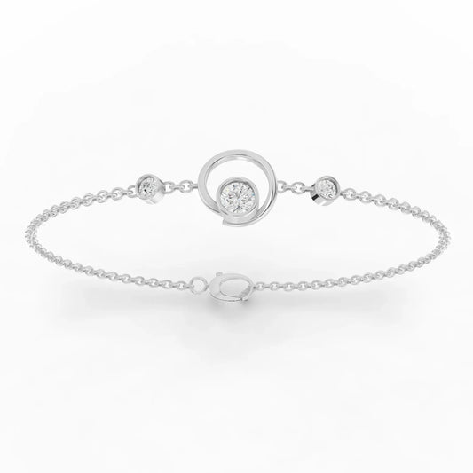 0.37CT Round Lab Diamond Celestial Circle Bracelet