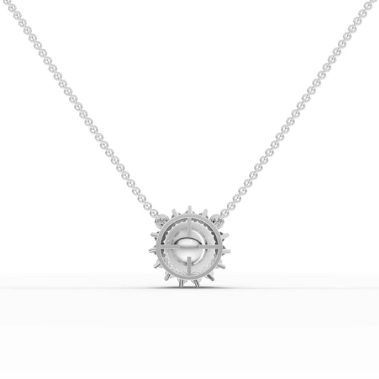 0.38CT Round Lab Diamond Premium Pearl Chain Pendant