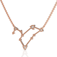 0.4CT Leo Zodiac Round Lab Diamond Chain Pendant